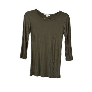 NWT Monte 3/4 Sleeve T-Shirt, Green, Ribbed